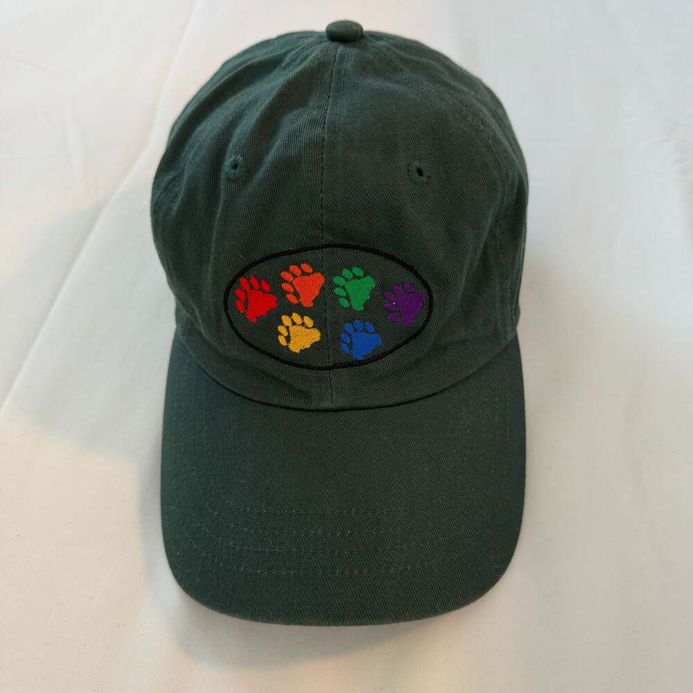 Vintage Daystone Pride Rainbow Paw Prints Cotton Dad Hat
